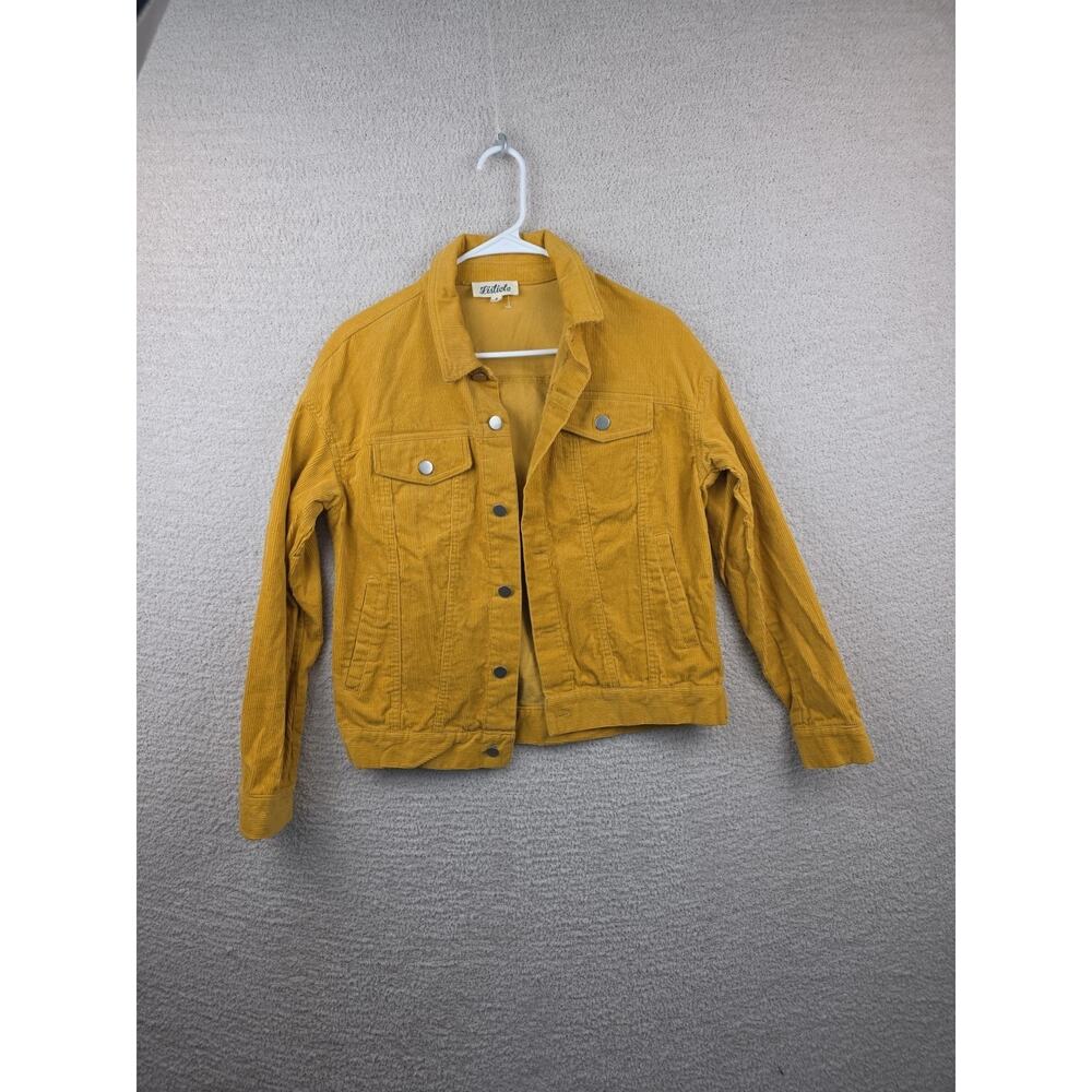 Listicle Mustard Yellow Corduroy Button-Up Jacket Size Small